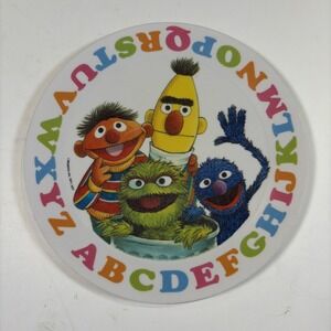 Vintage 1977 Sesame Street Plastic Plate Bert/Ernie/Grover/Oscar Artisan Ware